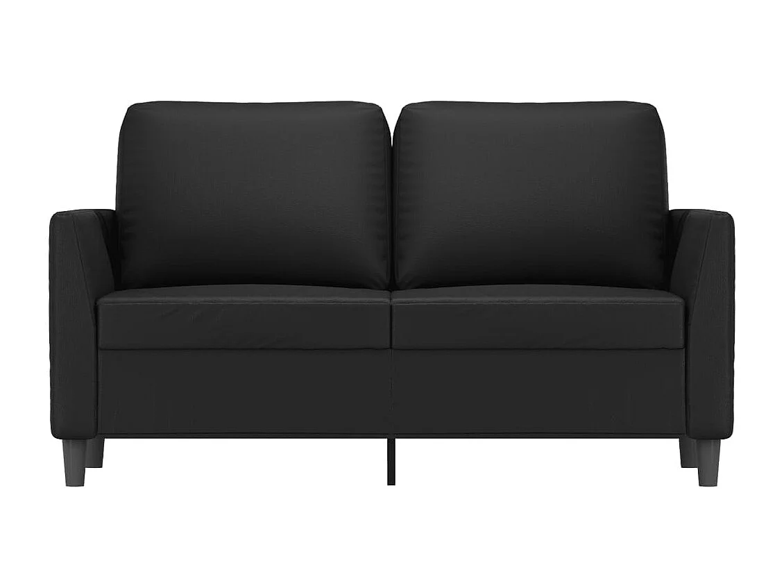 Tweezitsbank 120 cm kunstleer zwart