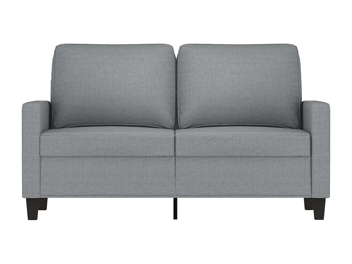 Canapé à 2 places Gris clair 120 cm Tissu