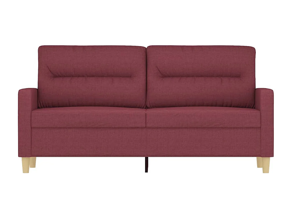 Tweezitsbank 140 cm stof wijnrood