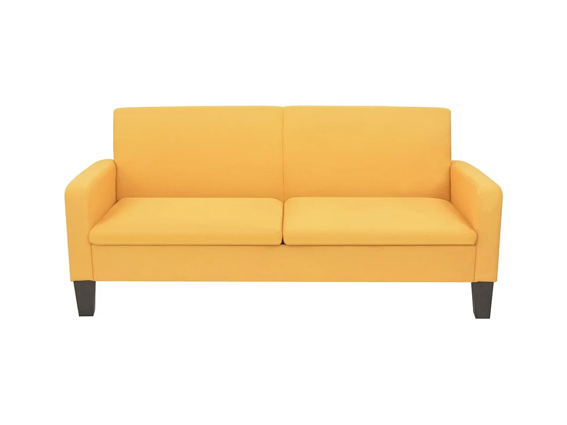 Canapé à 3 places 180 x 65 x 76 cm Jaune