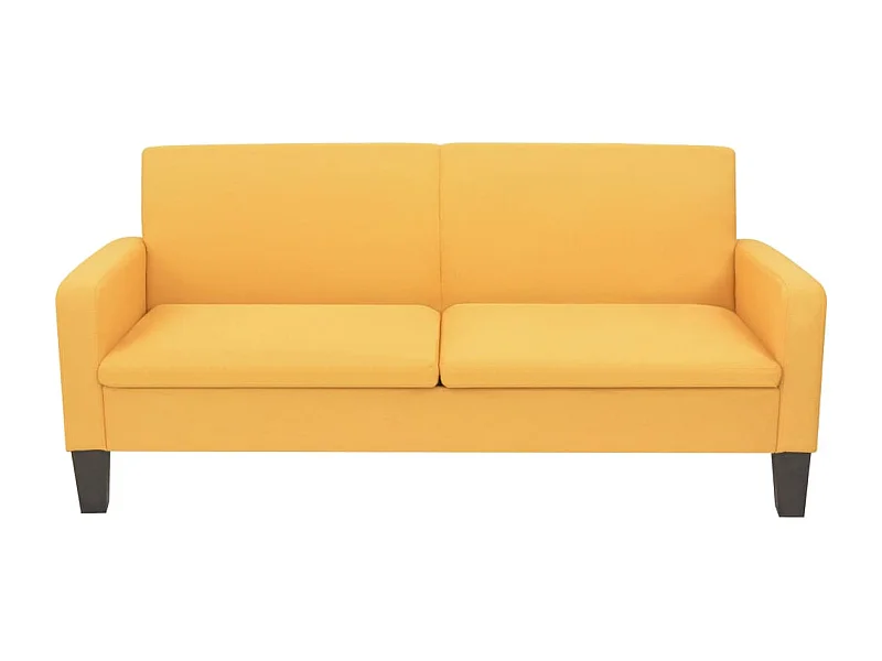 Canapé à 3 places 180 x 65 x 76 cm Jaune