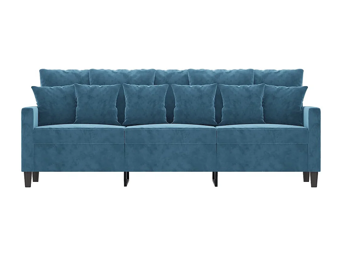 Canapé à 3 places Bleu 180 cm Velours