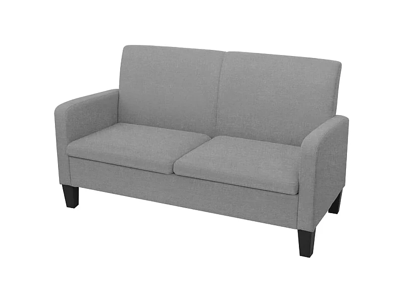 Canapé à 2 places 135 x 65 x 76 cm Gris clair