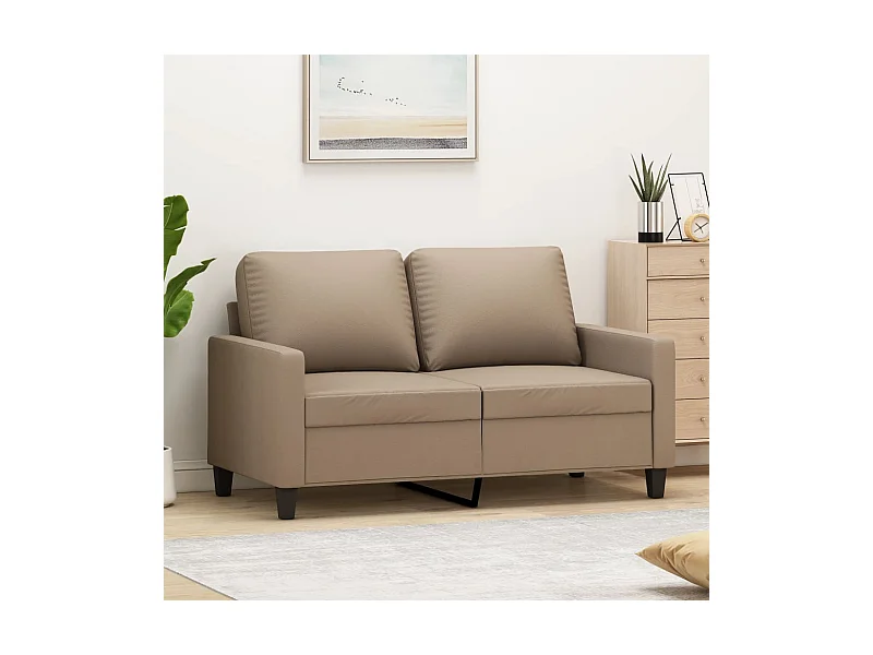 Canapé à 2 places Cappuccino 120 cm Similicuir