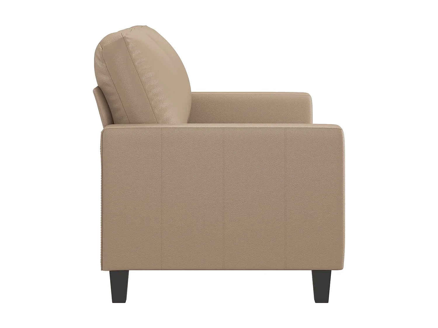 Tweezitsbank 120 cm kunstleer cappuccinokleurig