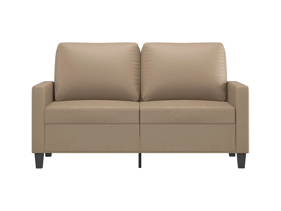 Tweezitsbank 120 cm kunstleer cappuccinokleurig