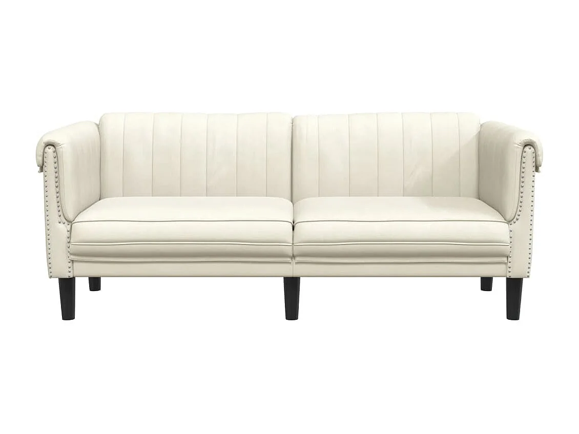 Canapé à 2 places crème velours