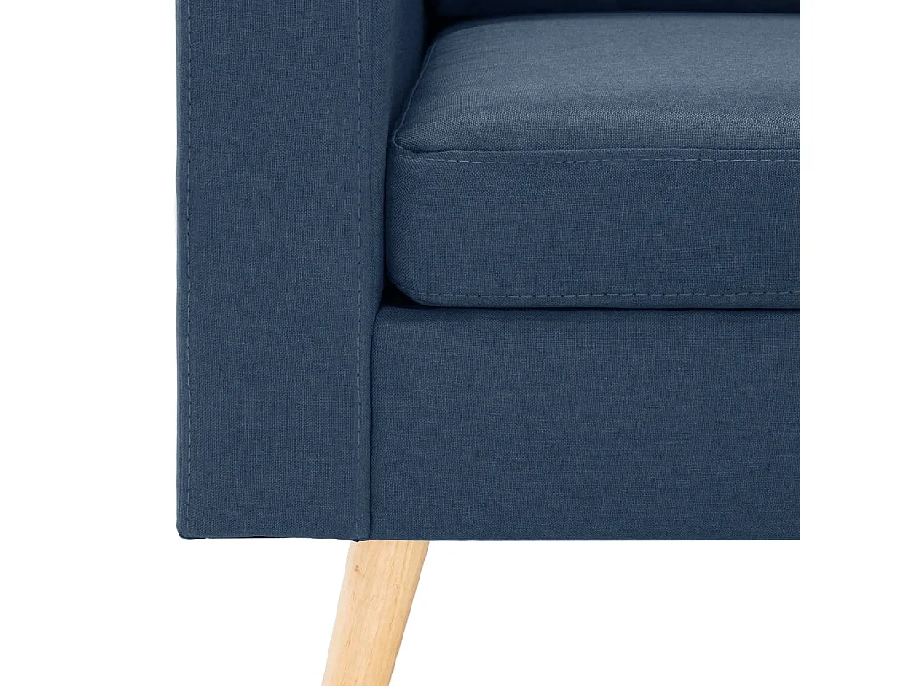 Tweezitsbank stof blauw