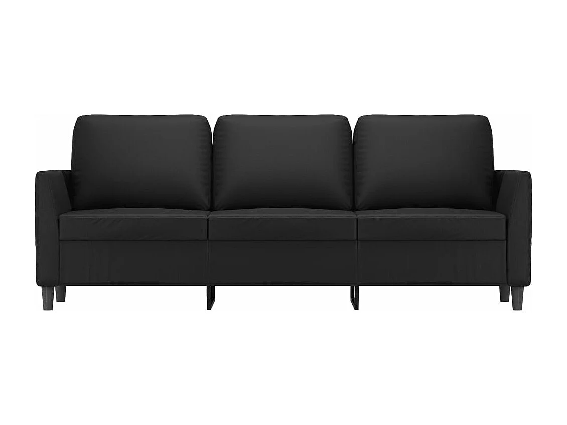 Canapé à 3 places Noir 180 cm Similicuir