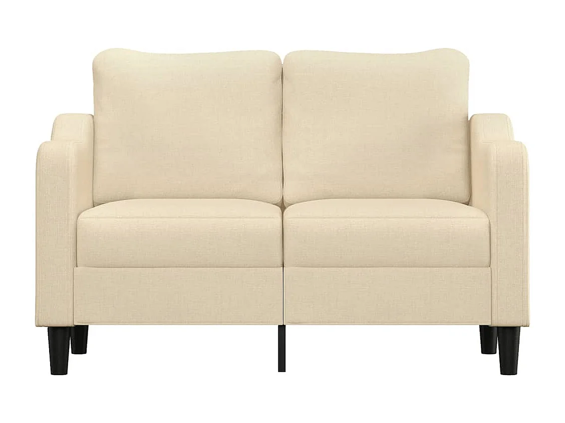 Canapé à 2 places Crème 120 cm Tissu