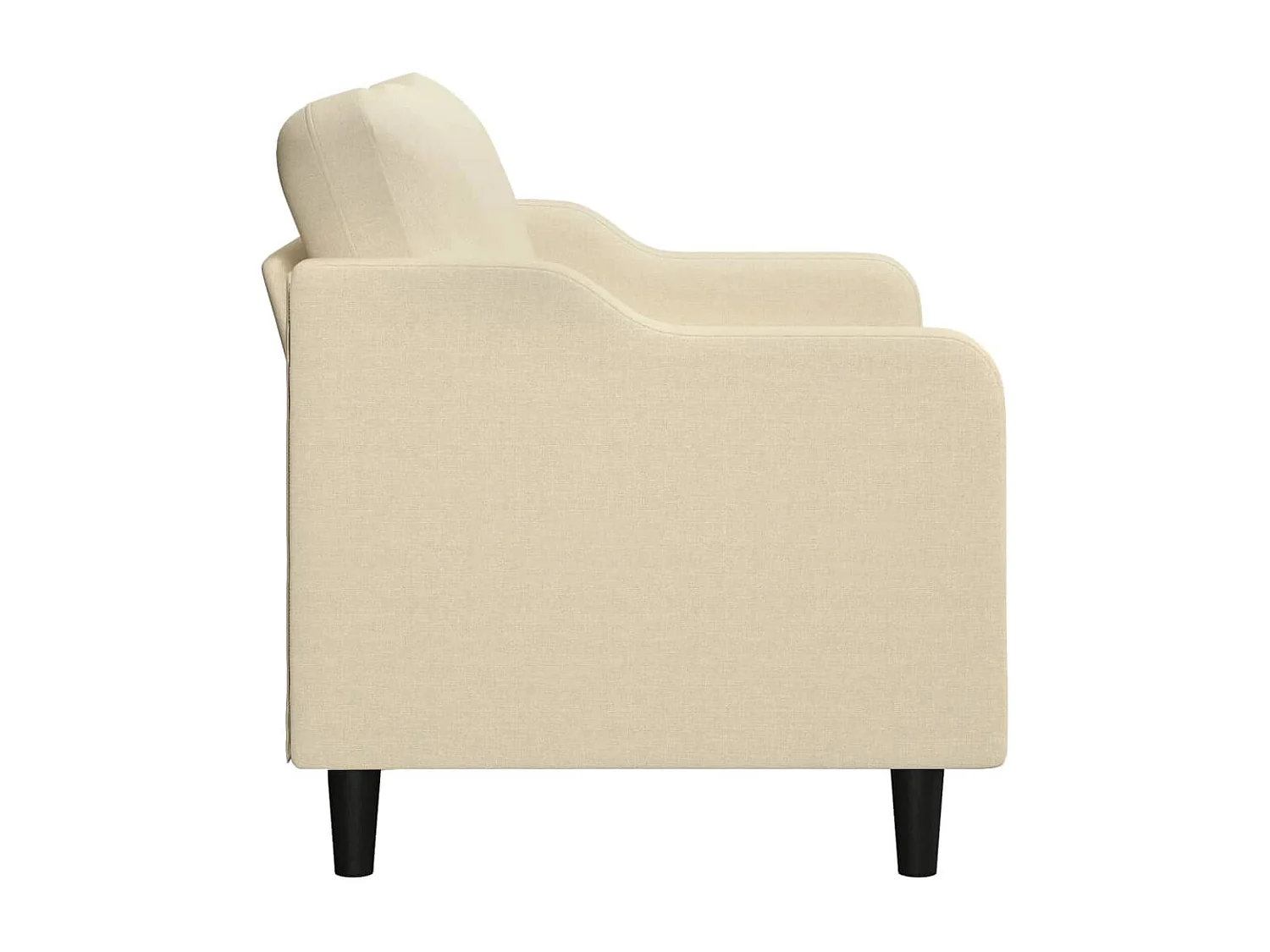 Canapé à 2 places Crème 120 cm Tissu