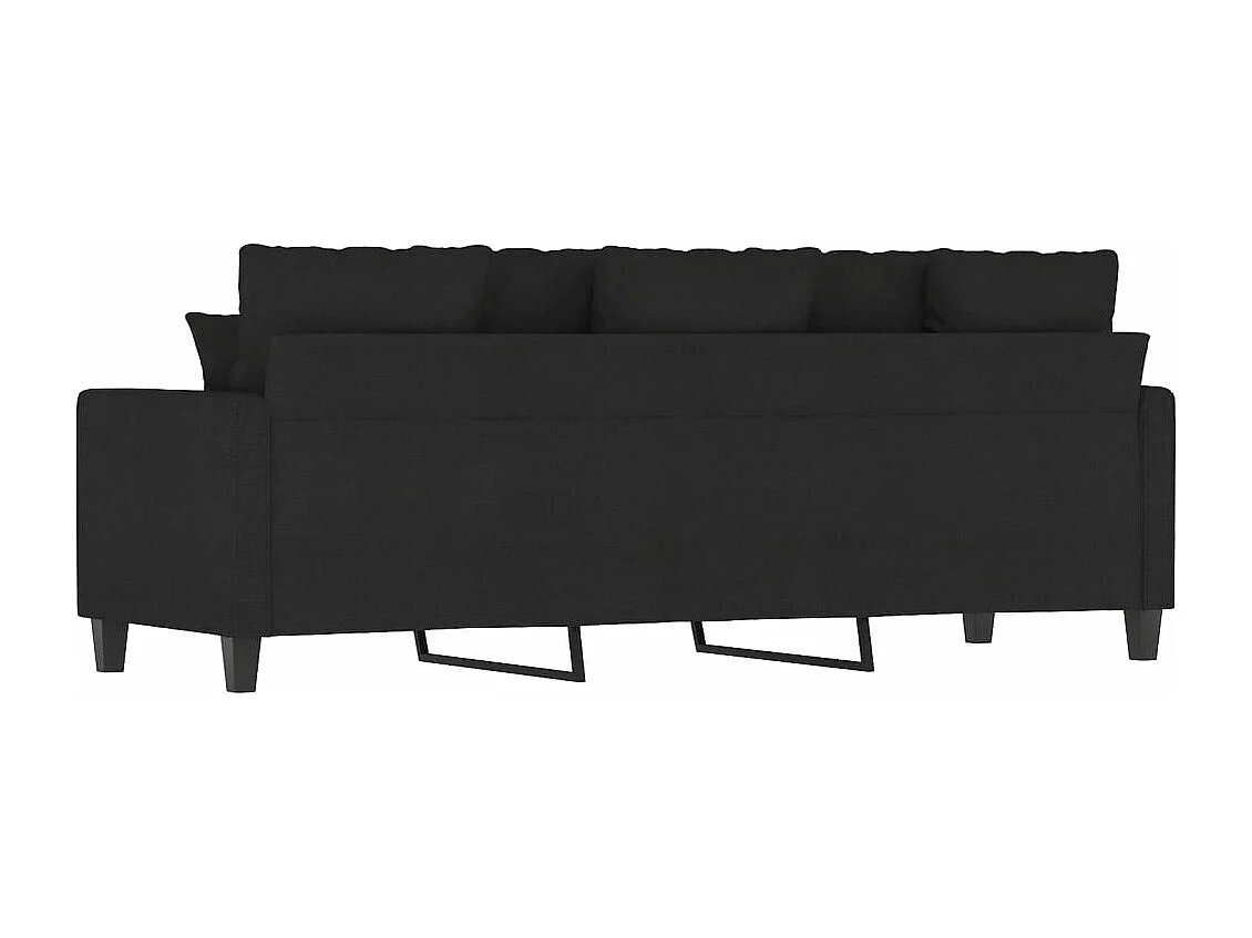 Canapé à 3 places Noir 180 cm Tissu