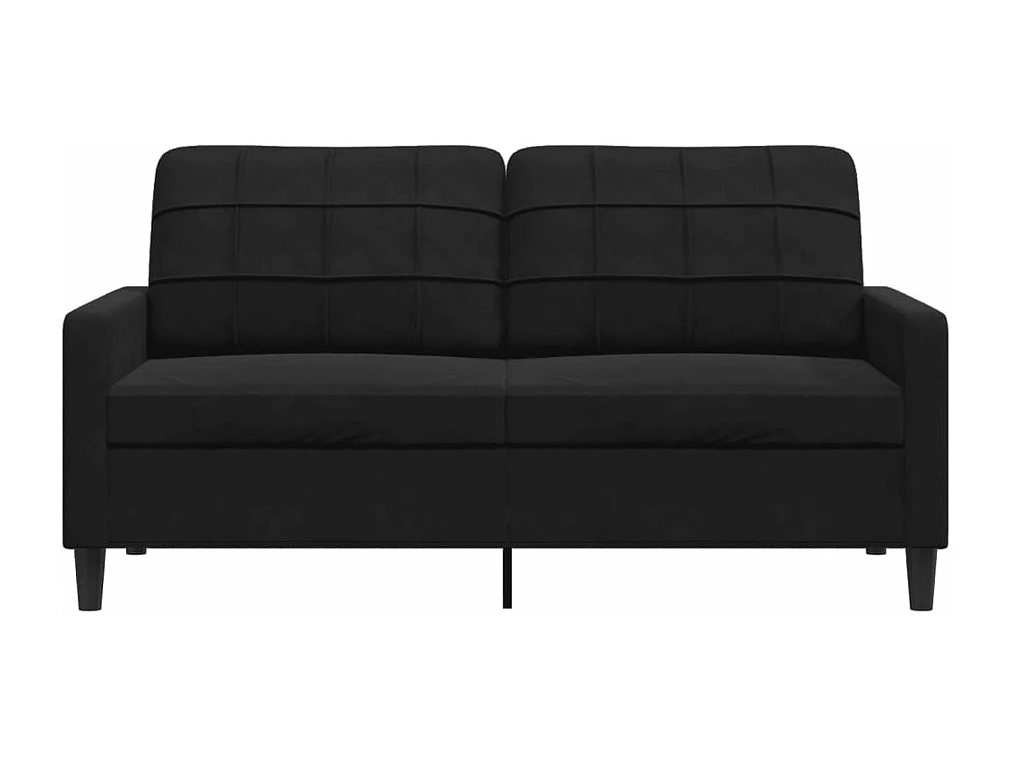 Tweezitsbank 140 cm fluweel zwart