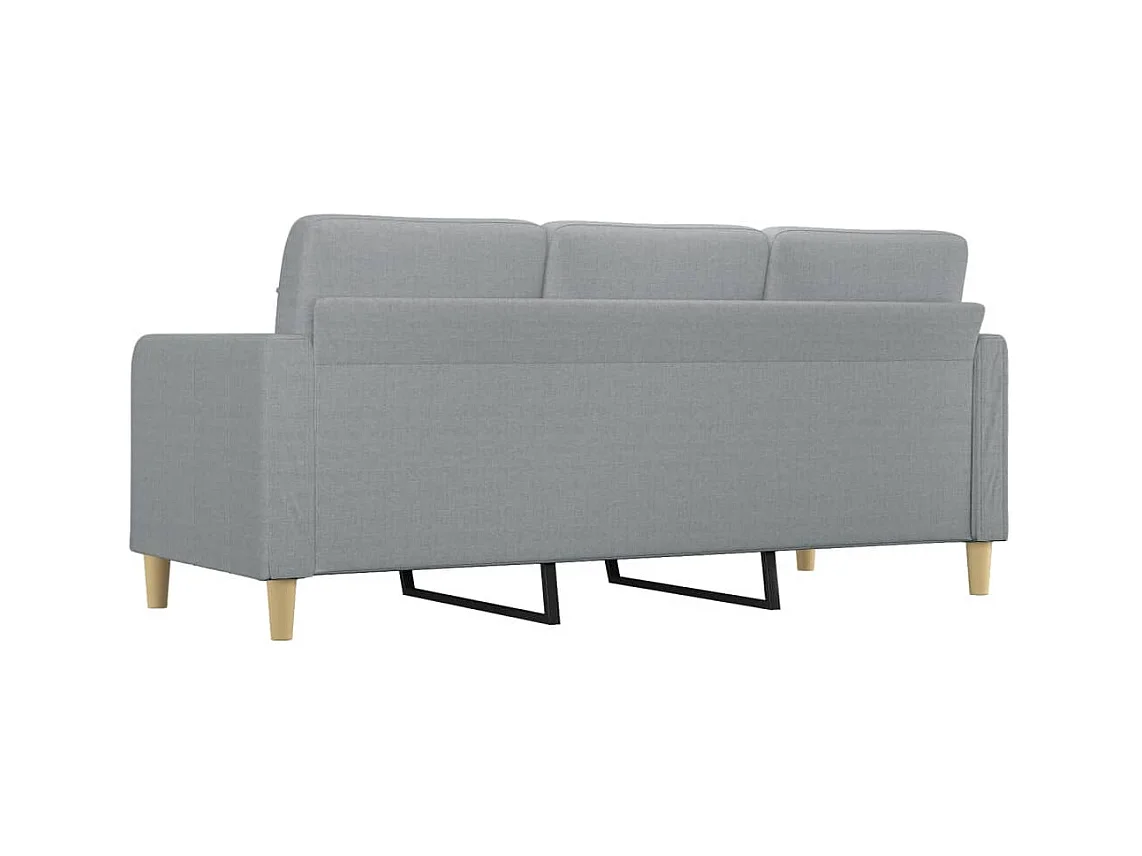 Canapé à 3 places Gris clair 180 cm Tissu
