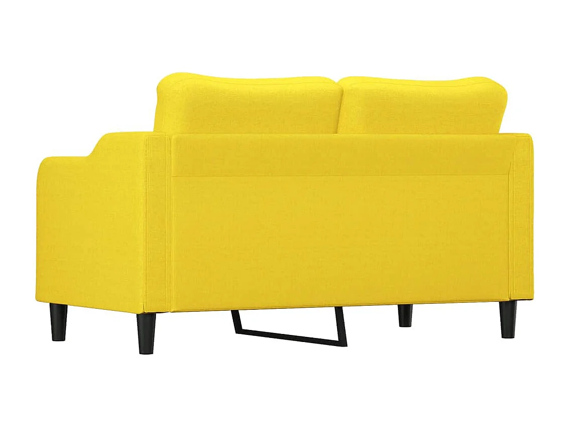 Tweezitsbank 140 cm stof lichtgeel