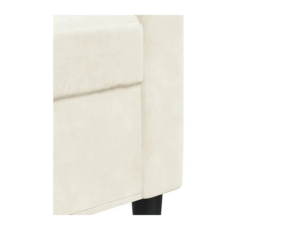 Canapé à 3 places Crème 180 cm Velours