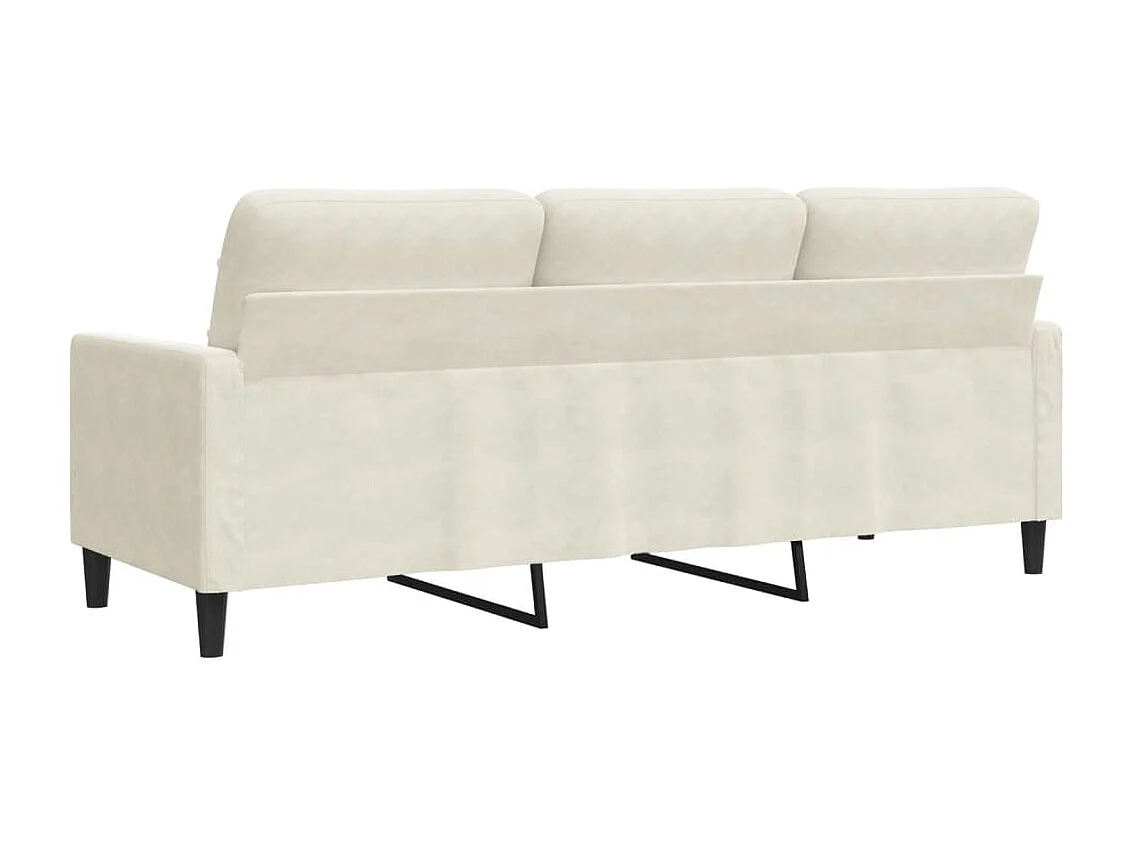 Canapé à 3 places Crème 180 cm Velours