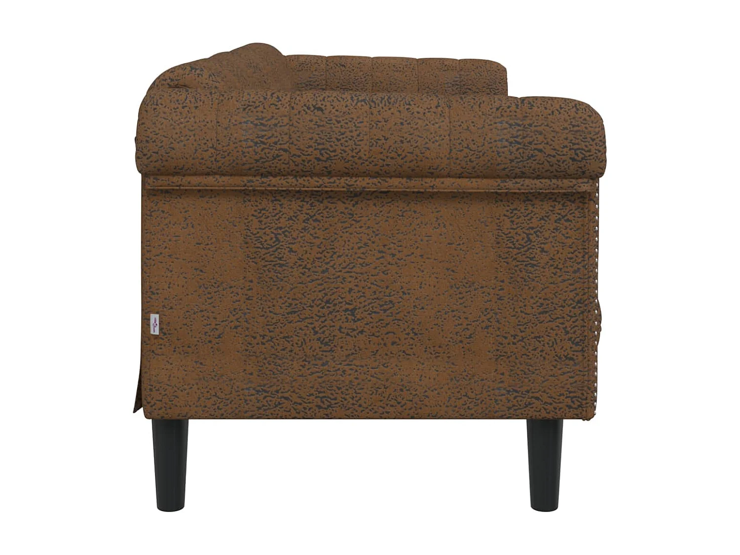 Driezitsbank kunstsuède bruin