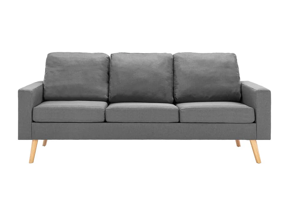 Canapé à 3 places Gris clair Tissu
