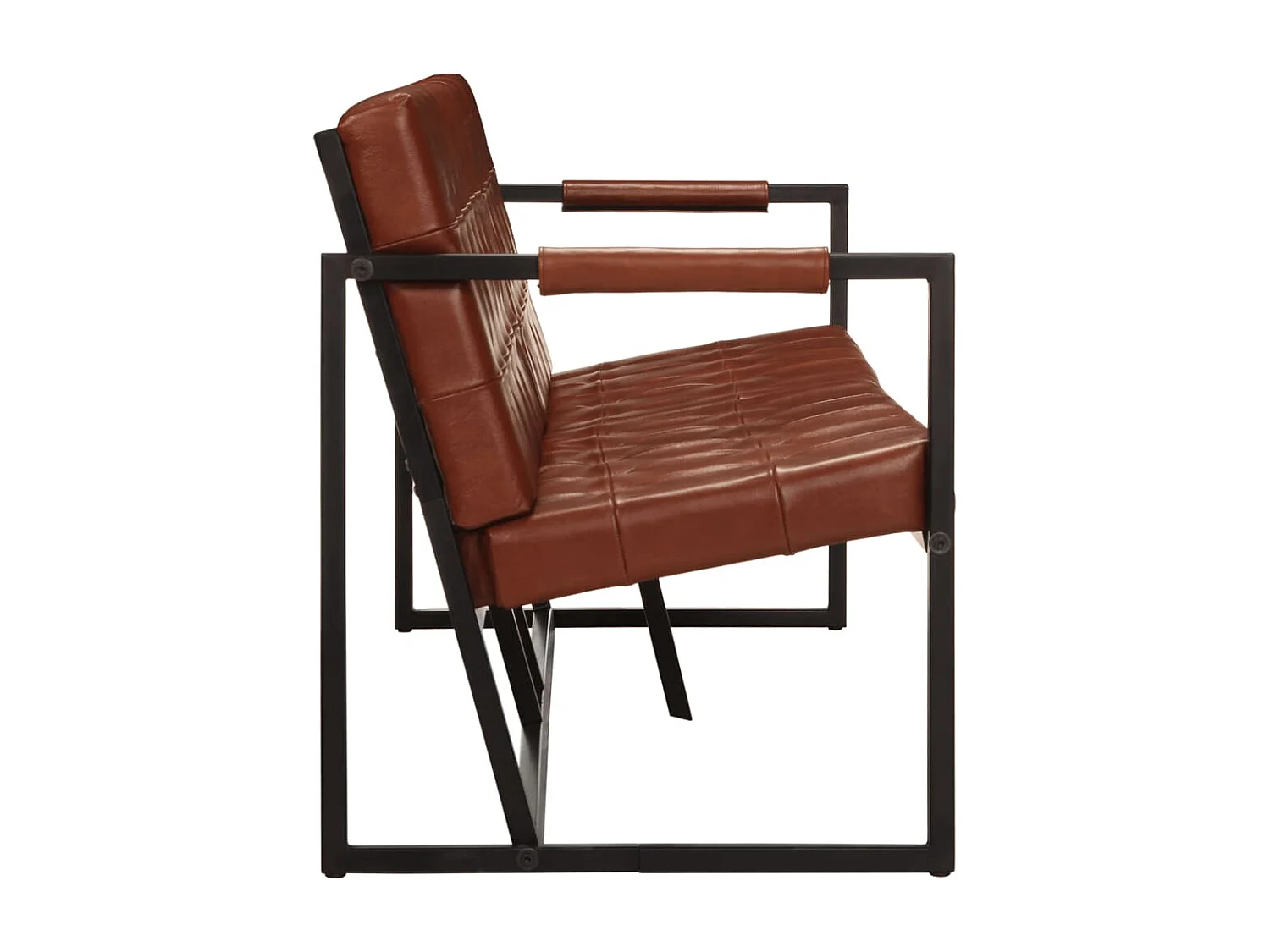 Canapé à 3 places Marron Cuir de chèvre véritable