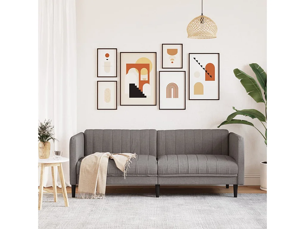 Driezitsbank stof taupe