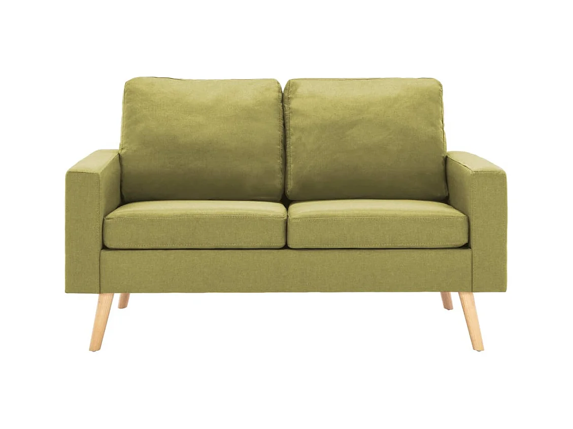 Canapé à 2 places Vert Tissu