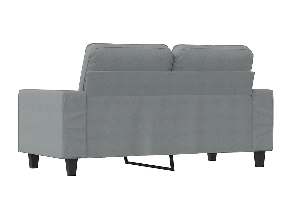 Canapé à 2 places Gris clair 120 cm Tissu