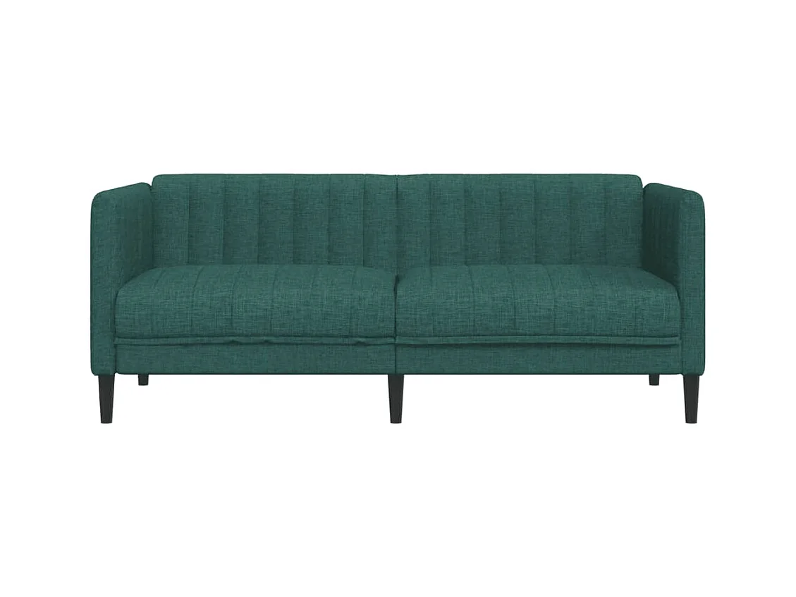 Canapé 2 places vert foncé tissu