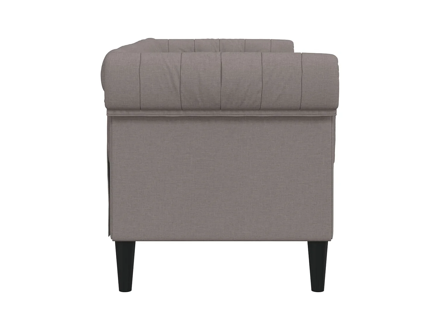 Canapé Chesterfield 2 places taupe tissu