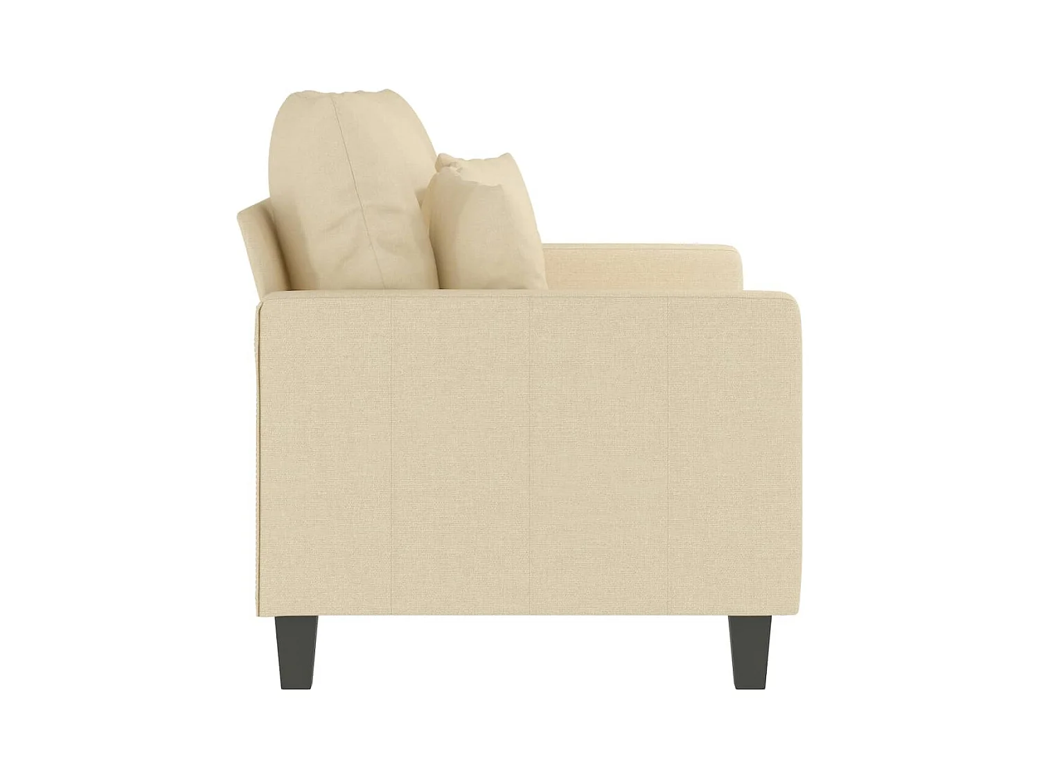 Canapé à 2 places Crème 120 cm Tissu