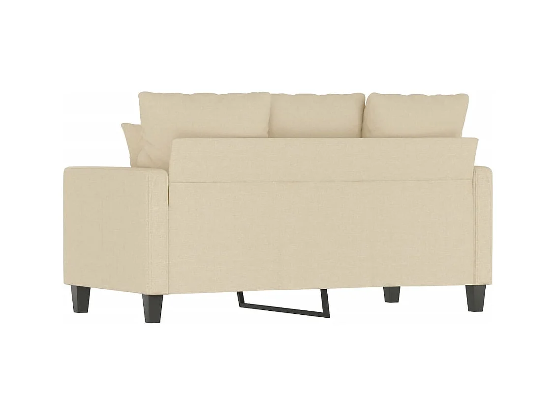 Canapé à 2 places Crème 120 cm Tissu