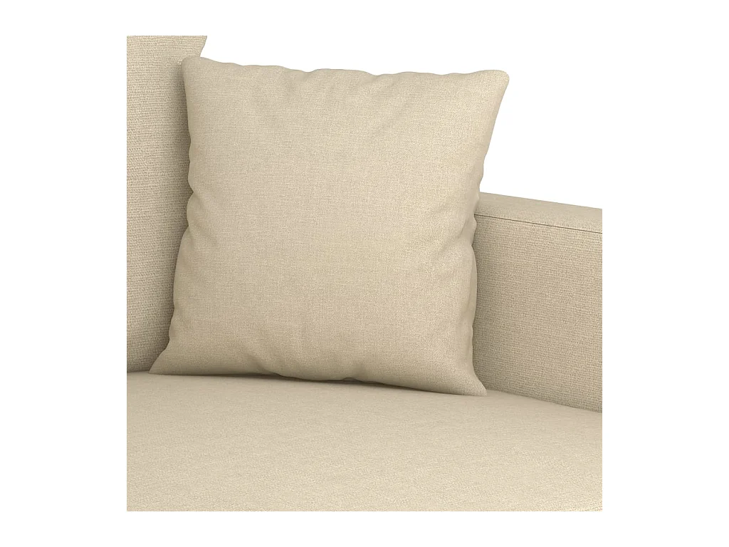 Canapé à 2 places Crème 120 cm Tissu