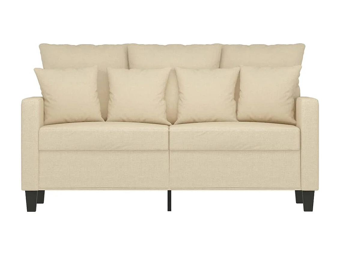Canapé à 2 places Crème 120 cm Tissu