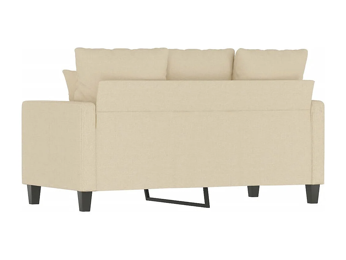 Canapé à 2 places Crème 120 cm Tissu