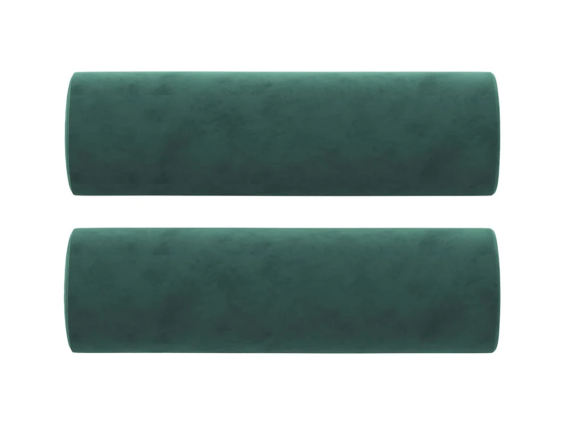 Canapé 2 places avec oreillers vert foncé 140 cm velours