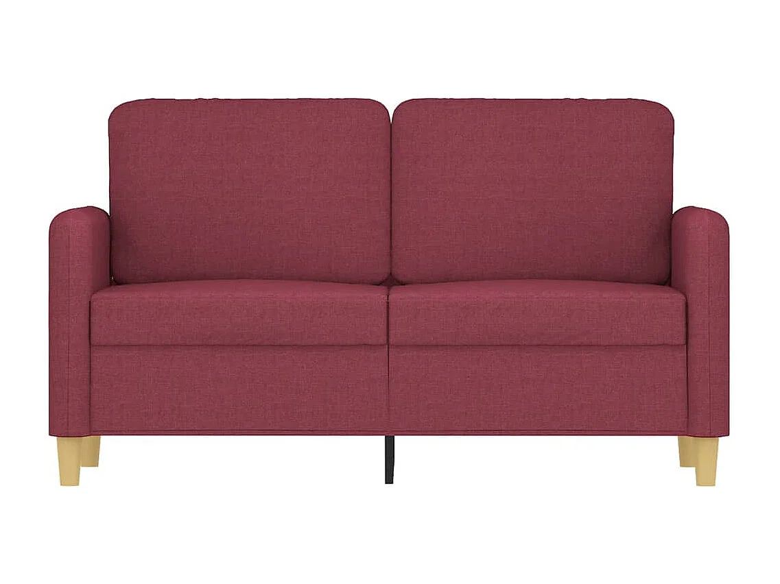 Tweezitsbank 120 cm stof wijnrood