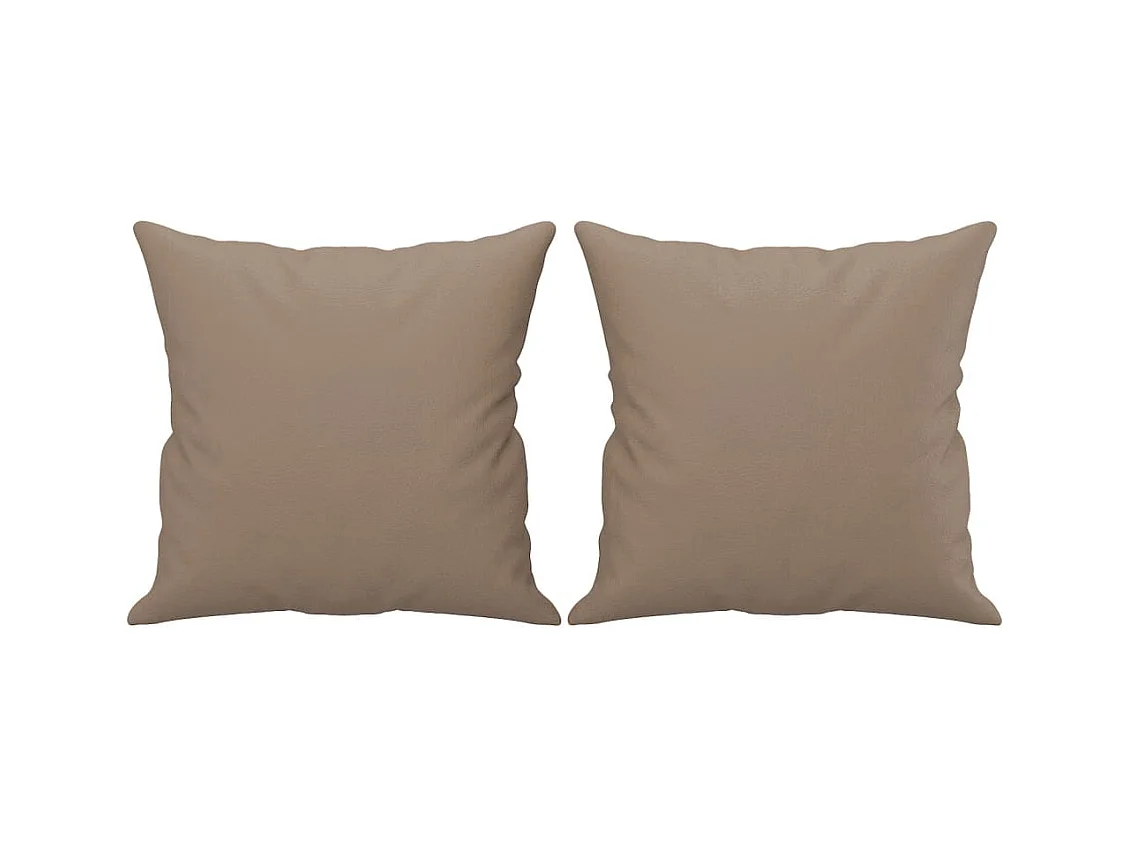 Canapé 2 places avec oreillers cappuccino 120 cm similicuir