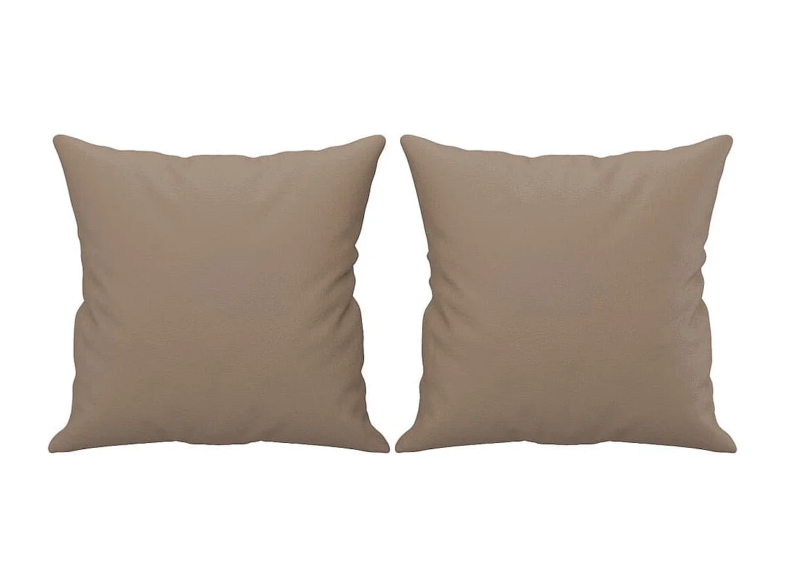 Sofá de 2 plazas con cojines cuero sintético capuchino 120 cm