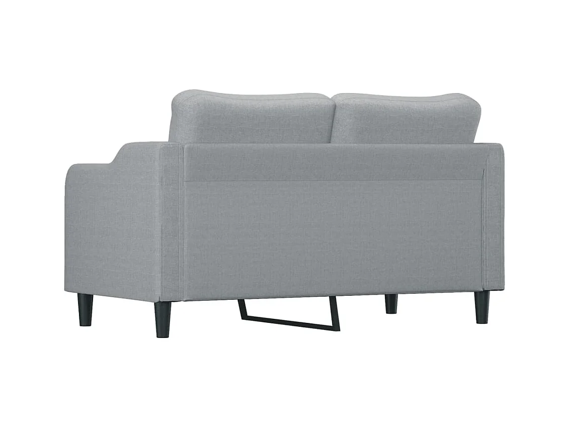 Canapé à 2 places Gris clair 140 cm Tissu