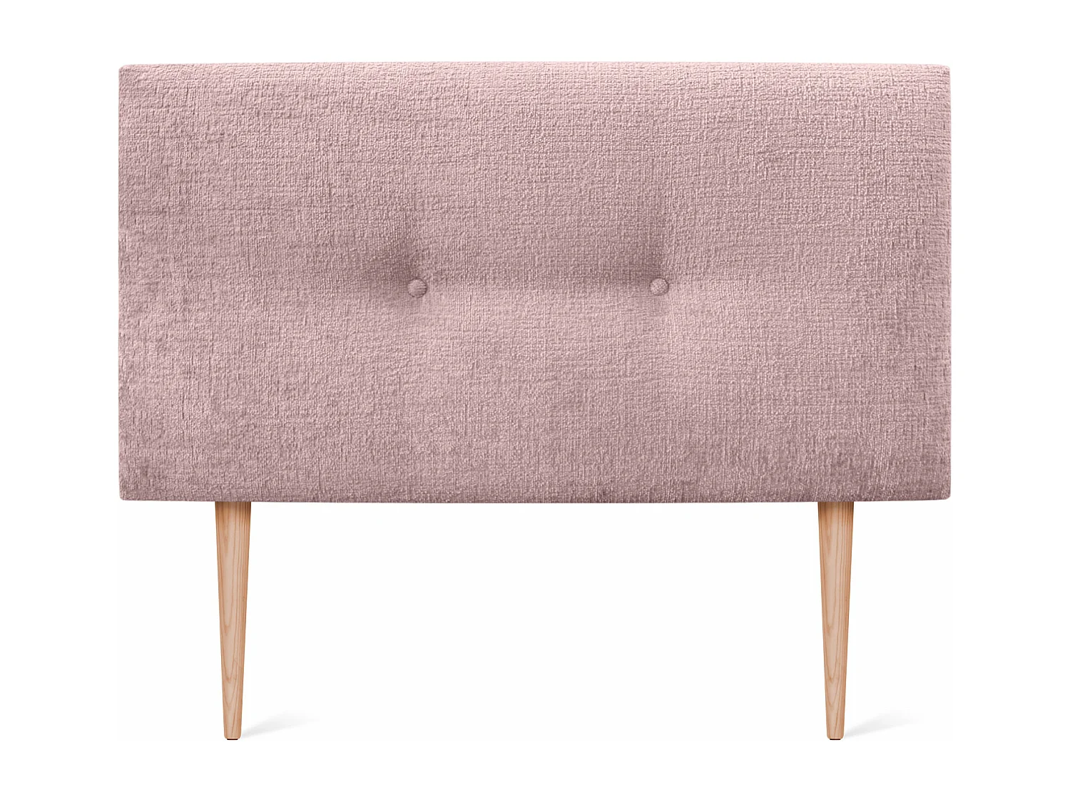 DHOME Kopfteil aus Naturwolle mit Knöpfen 95 x 105 cm mit Bettbeinen 90 – Lachs