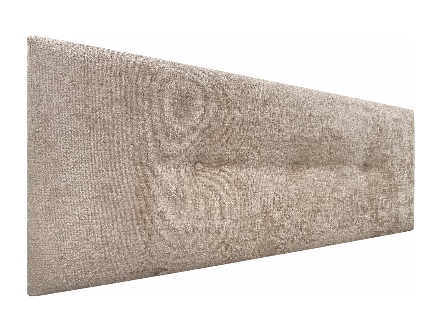 DHOME Kopfteil aus Naturwolle mit Knöpfen, 160 x 50 cm, Betten 150/160 – Hellbraun