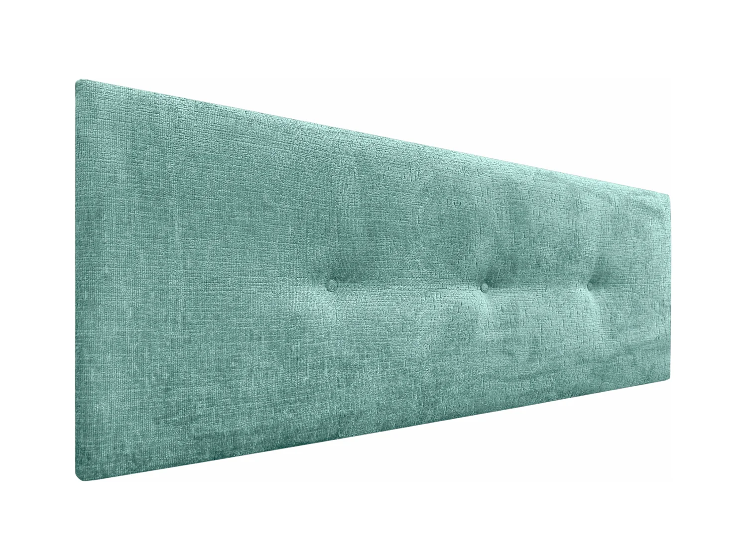 DHOME Tête de Lit Laine Naturelle avec Boutons 145x50cm Lits 135/145 - Vert Aqua