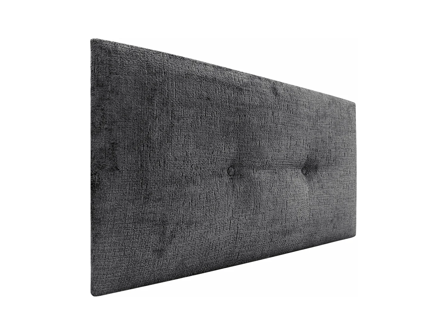 DHOME Tête de Lit Laine Naturelle avec Boutons 95x50cm Lits 90 - Gris Foncé