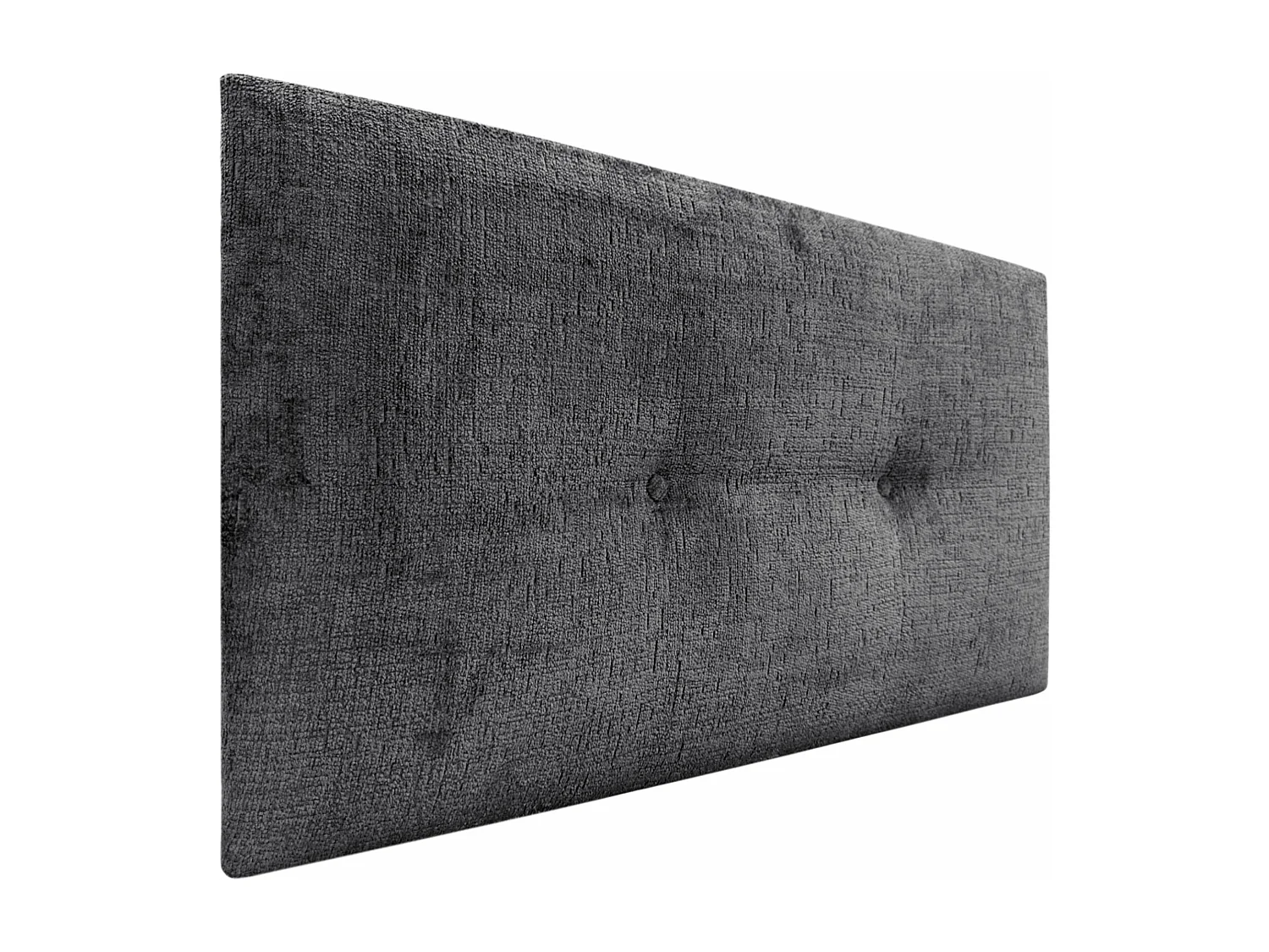 DHOME Tête de Lit Laine Naturelle avec Boutons 95x50cm Lits 90 - Gris Foncé