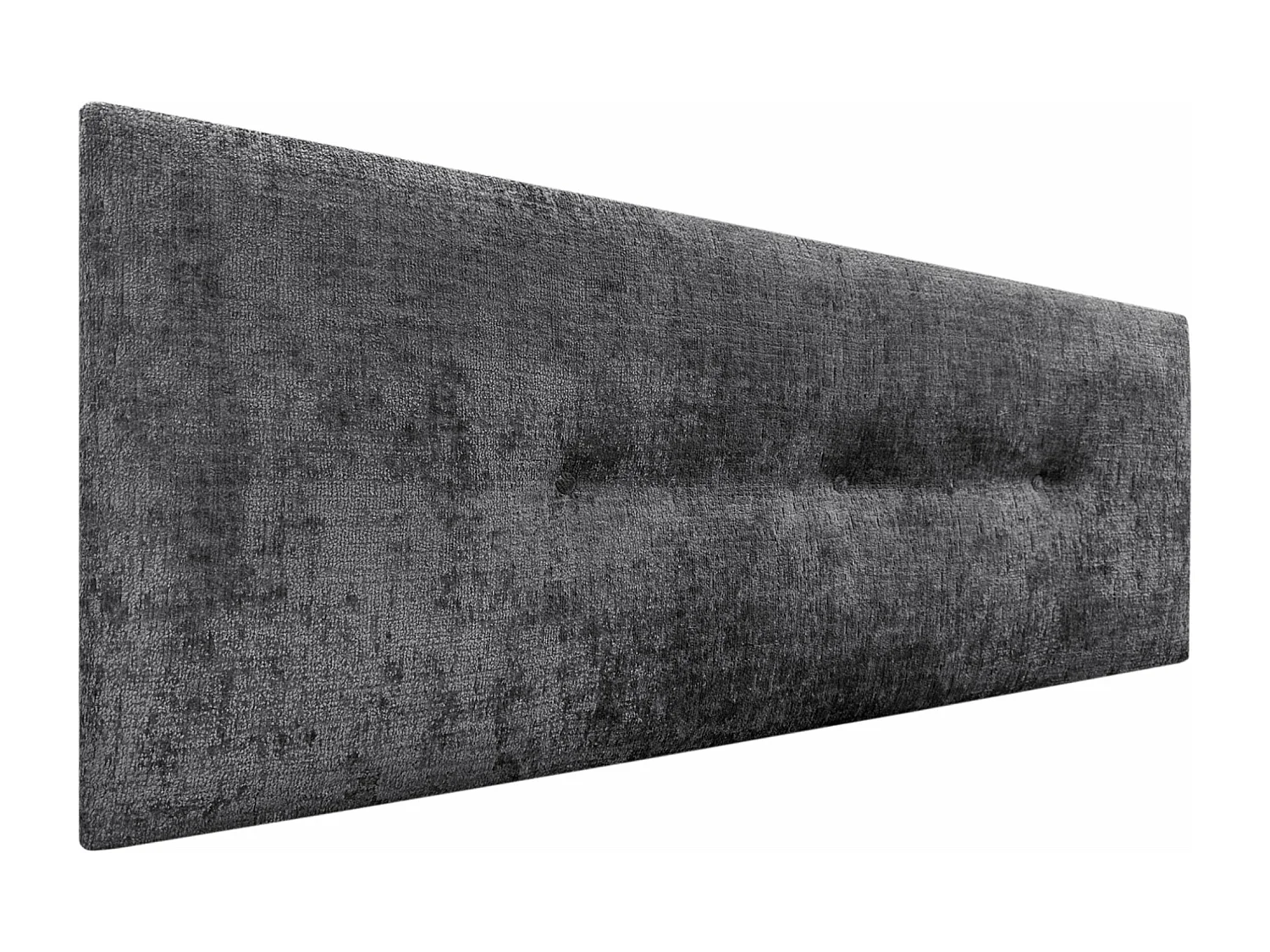 DHOME Tête de Lit Laine Naturelle avec Boutons 150x50cm Lits 150 - Gris Foncé