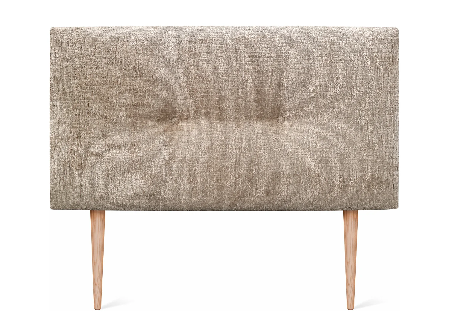 DHOME Tête de Lit Laine Naturelle avec Boutons 90x105cm avec Pieds de Lit 80/90 - Marron Clair