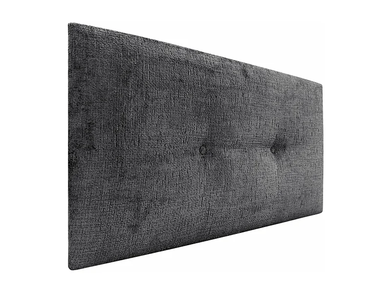 DHOME Kopfteil aus Naturwolle mit Knöpfen, 105 x 50 cm, Betten 105 – Dunkelgrau