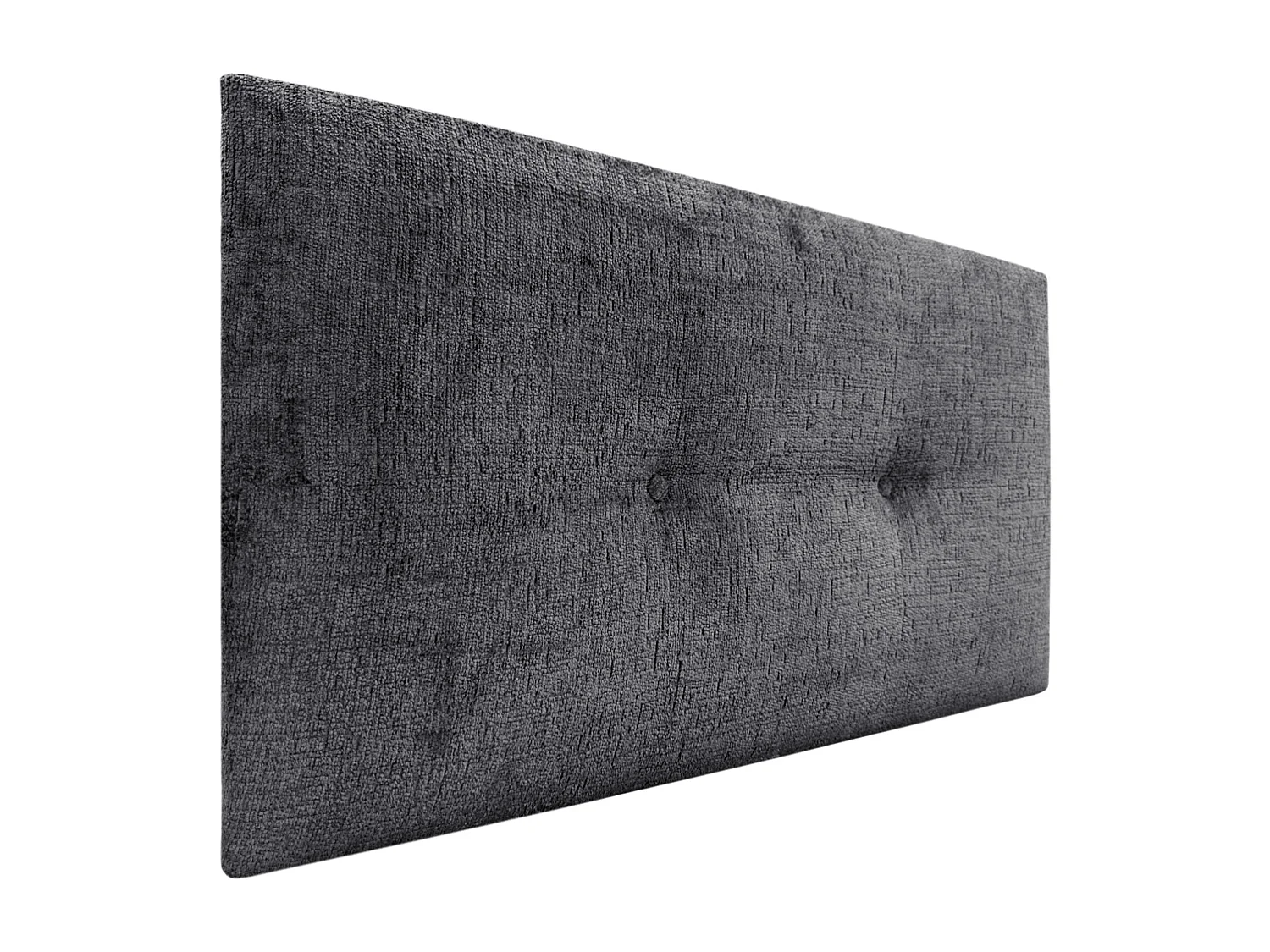 DHOME Kopfteil aus Naturwolle mit Knöpfen, 90 x 50 cm, Betten 80/90 – Dunkelgrau