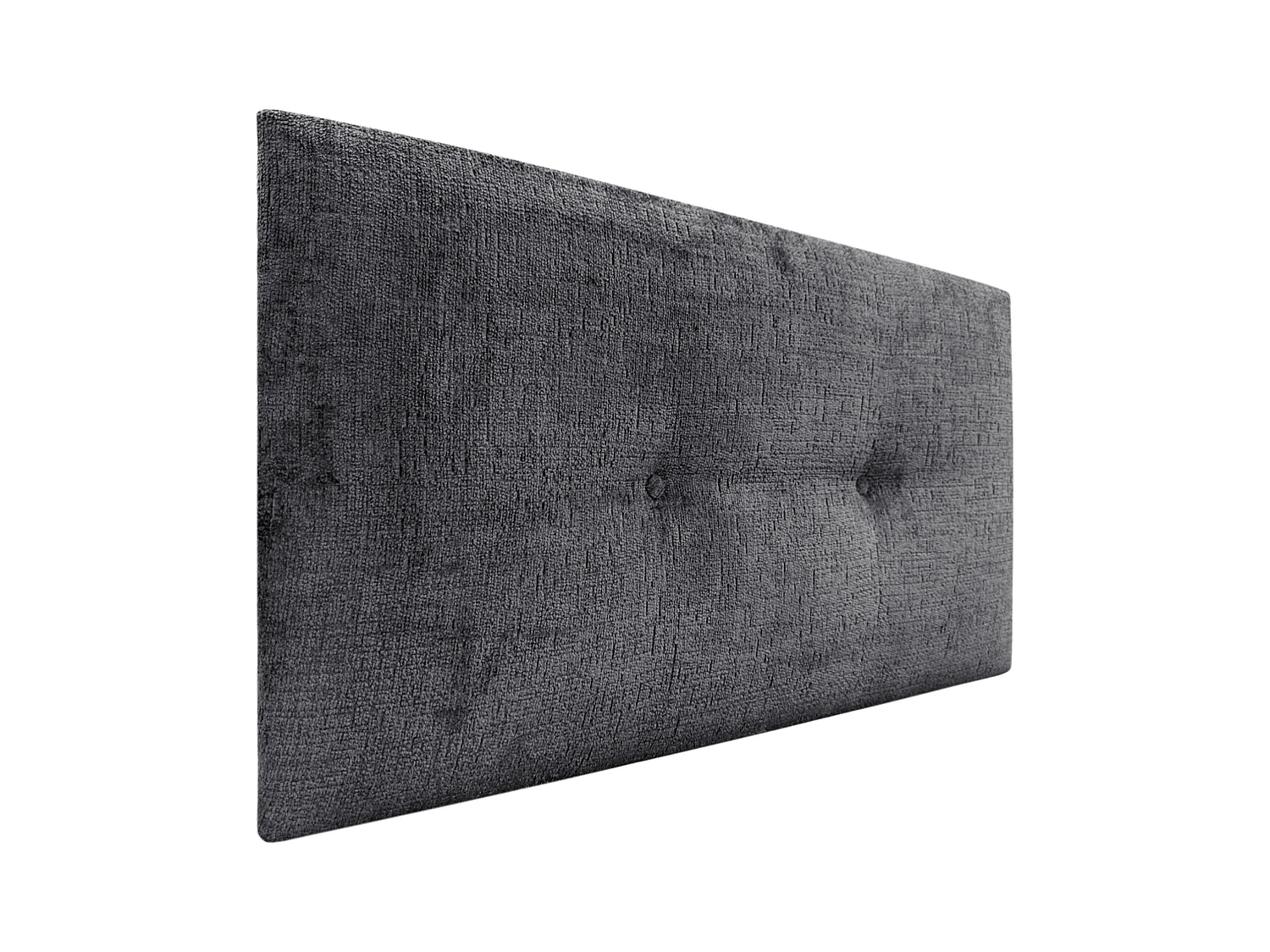 DHOME Tête de Lit Laine Naturelle avec Boutons 90x50cm Lits 80/90 - Gris Foncé