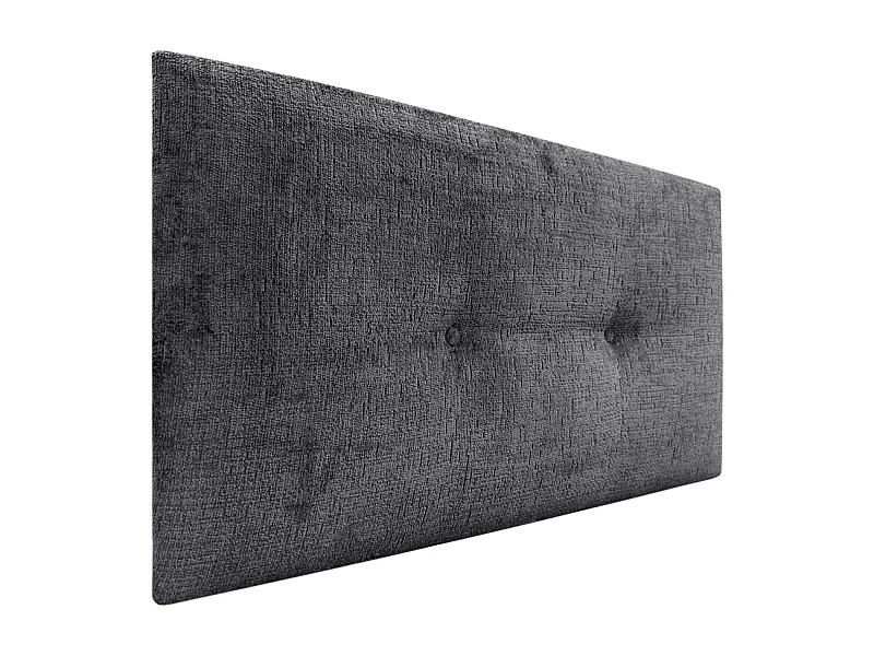 DHOME Tête de Lit Laine Naturelle avec Boutons 90x50cm Lits 80/90 - Gris Foncé